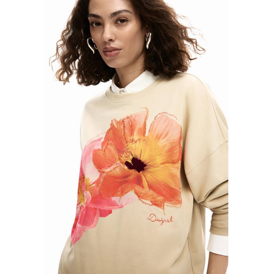 Desigual Sweat-shirt Oversized à Imprimé Floral  