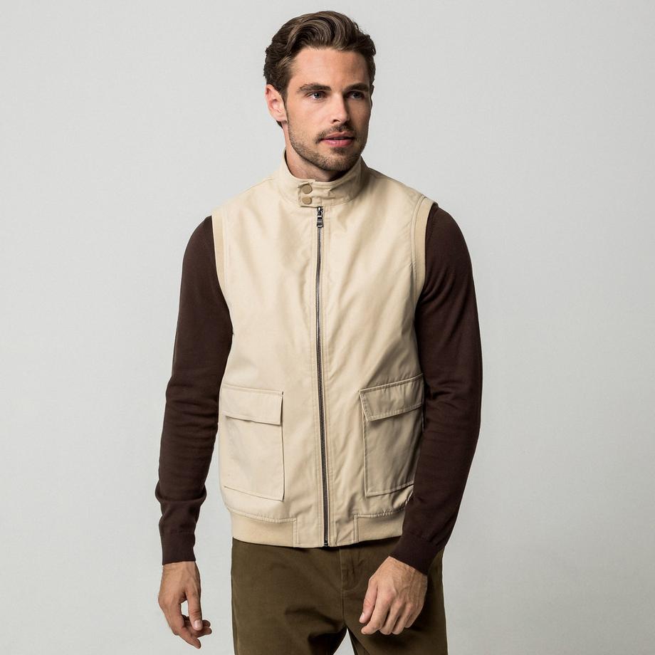 Manor Man Gilet sans manches à col montant  