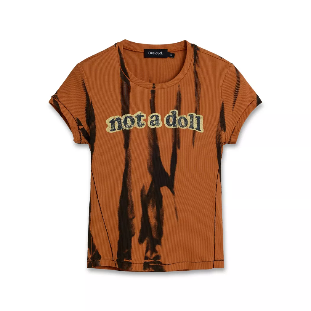 Desigual T-shirt imprimé tie and dye ORANGE XL female