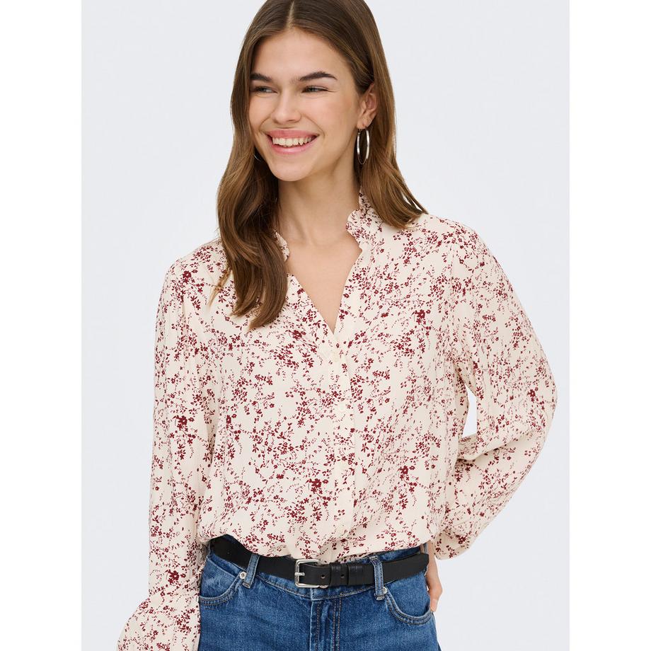 ONLY Chemisier imprimé floral manches longues  