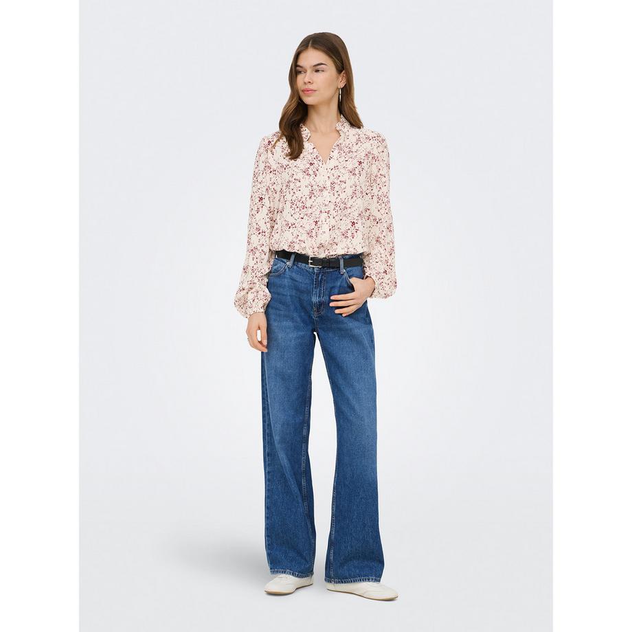 ONLY Chemisier imprimé floral manches longues  