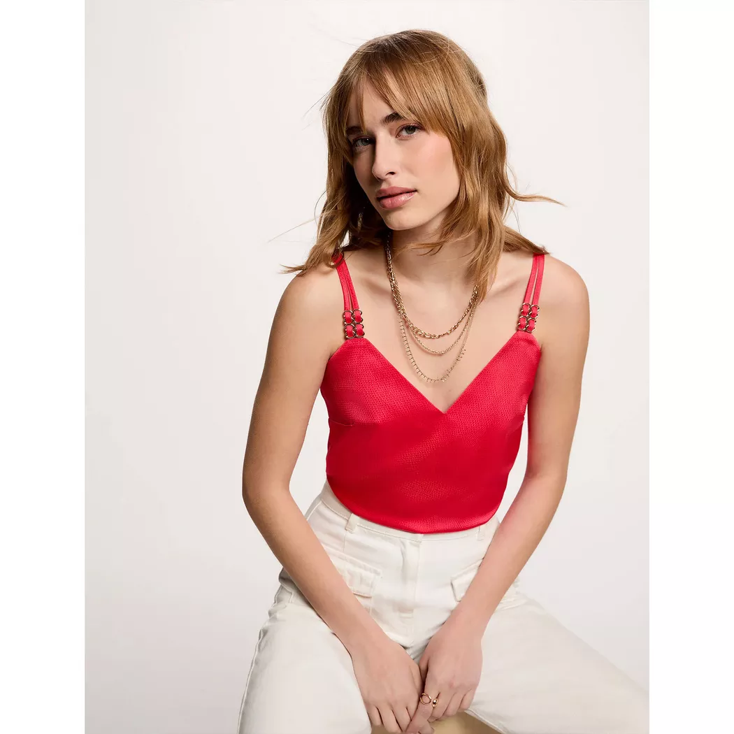 Morgan - Top, für Damen, Rot Größe 34
