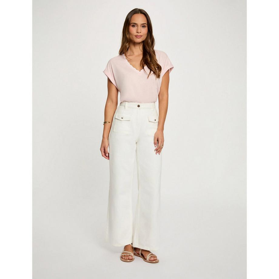 MORGAN T-Shirt Scollo a V smerlato  