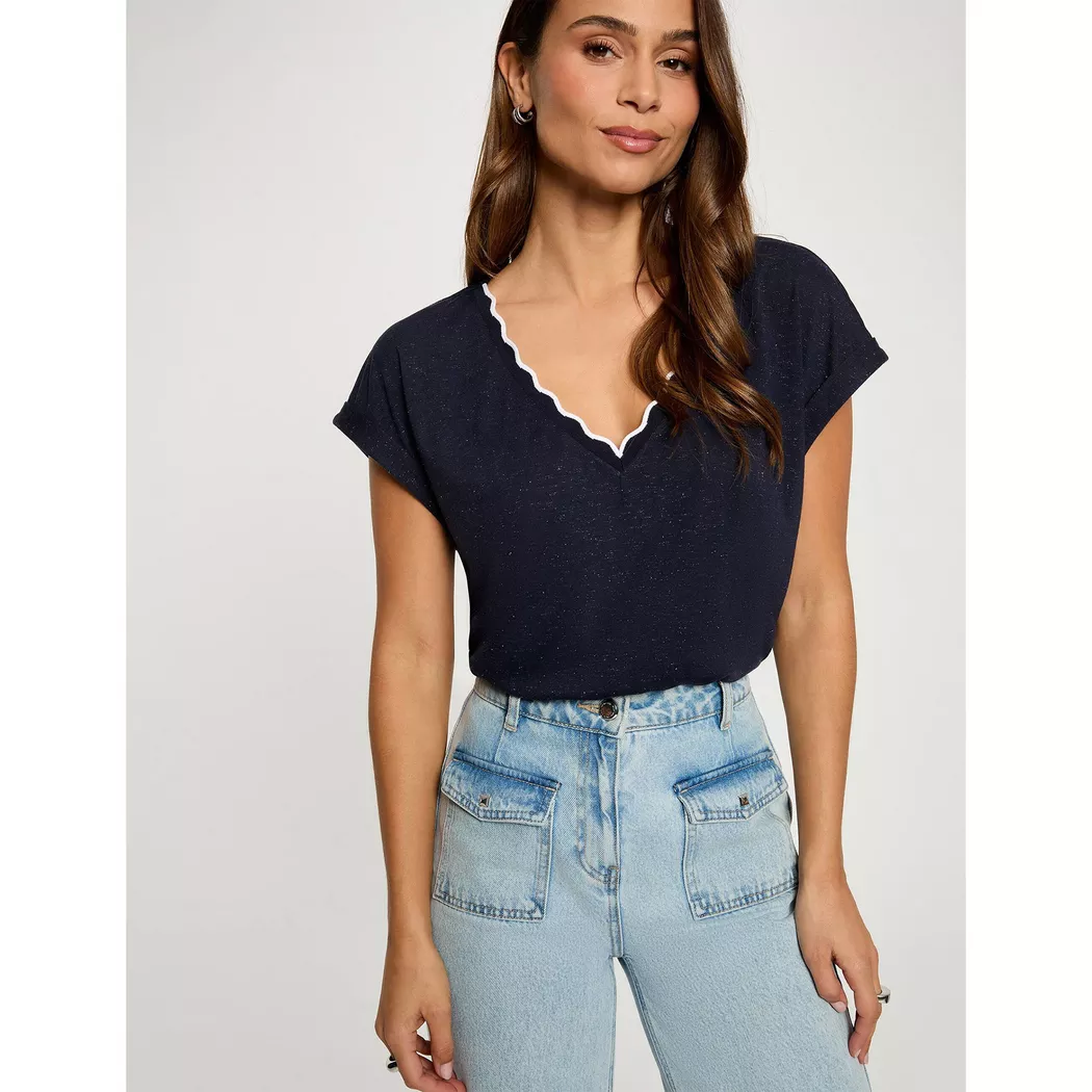 Morgan - T-Shirt, für Damen, Blau, Größe S 2