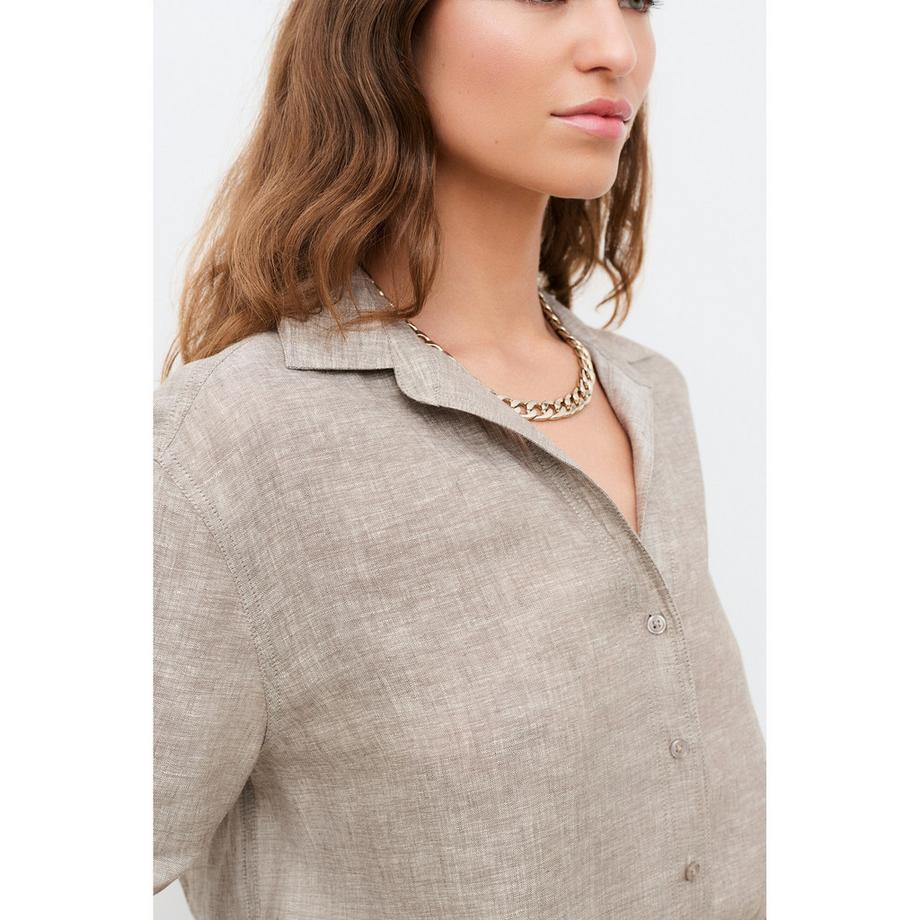 Caroll Chemise Col Kent Manches 3/4 Coupe Relax  