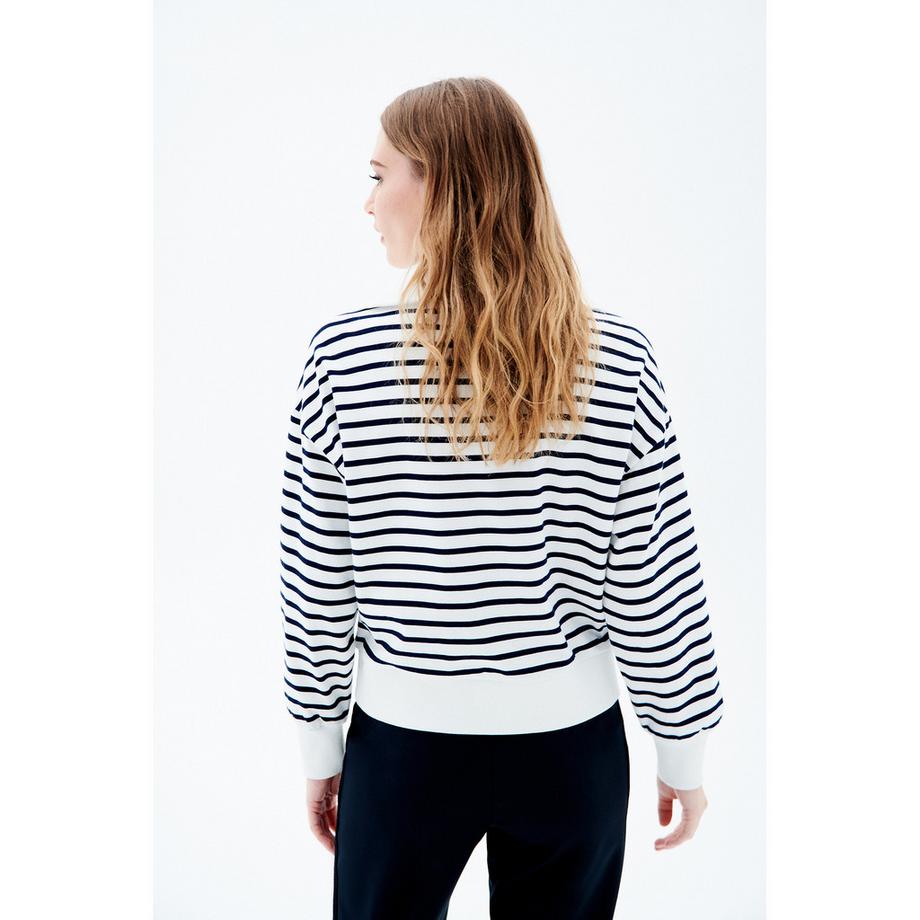 Caroll Sweat-shirt rayé avec quart de zip  