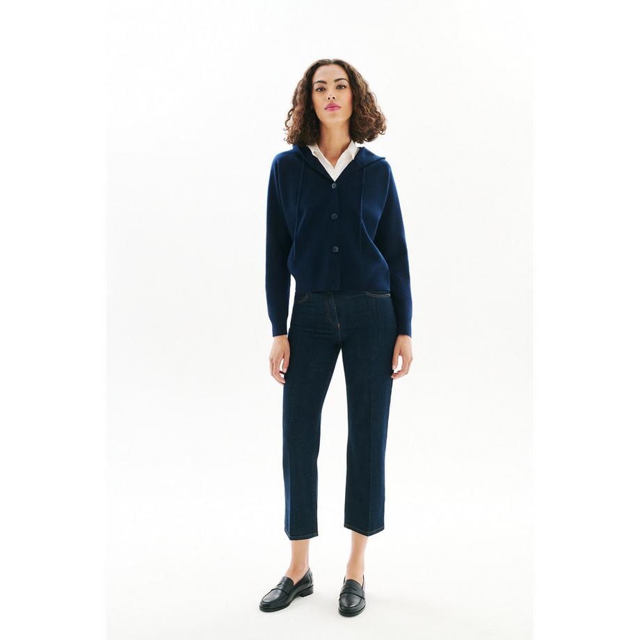 Caroll Cardigan à Capuche Coupe Droite  