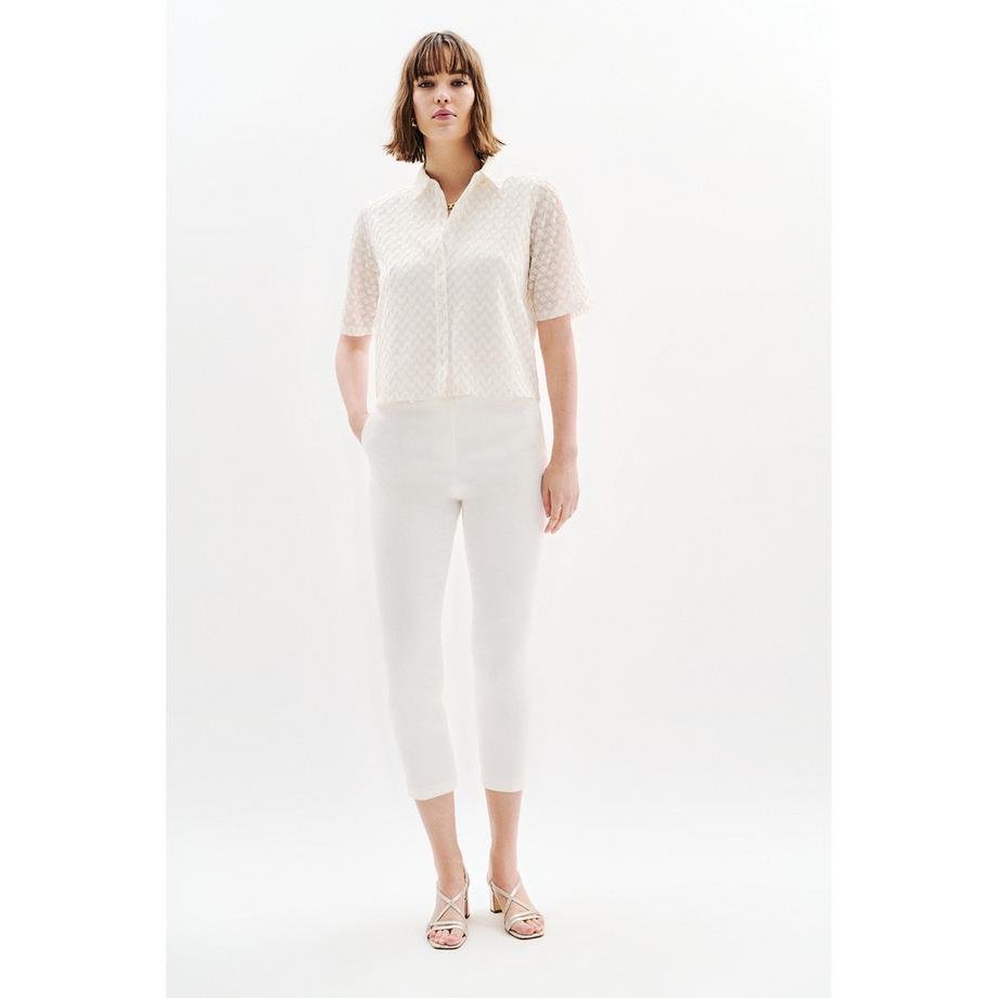 Caroll Chemise à manches courtes boutonnée à motif géométrique  