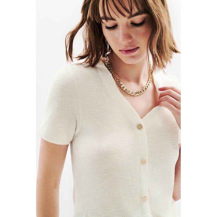 Caroll T-shirt Boutonné Manches Courtes Coupe Droite  