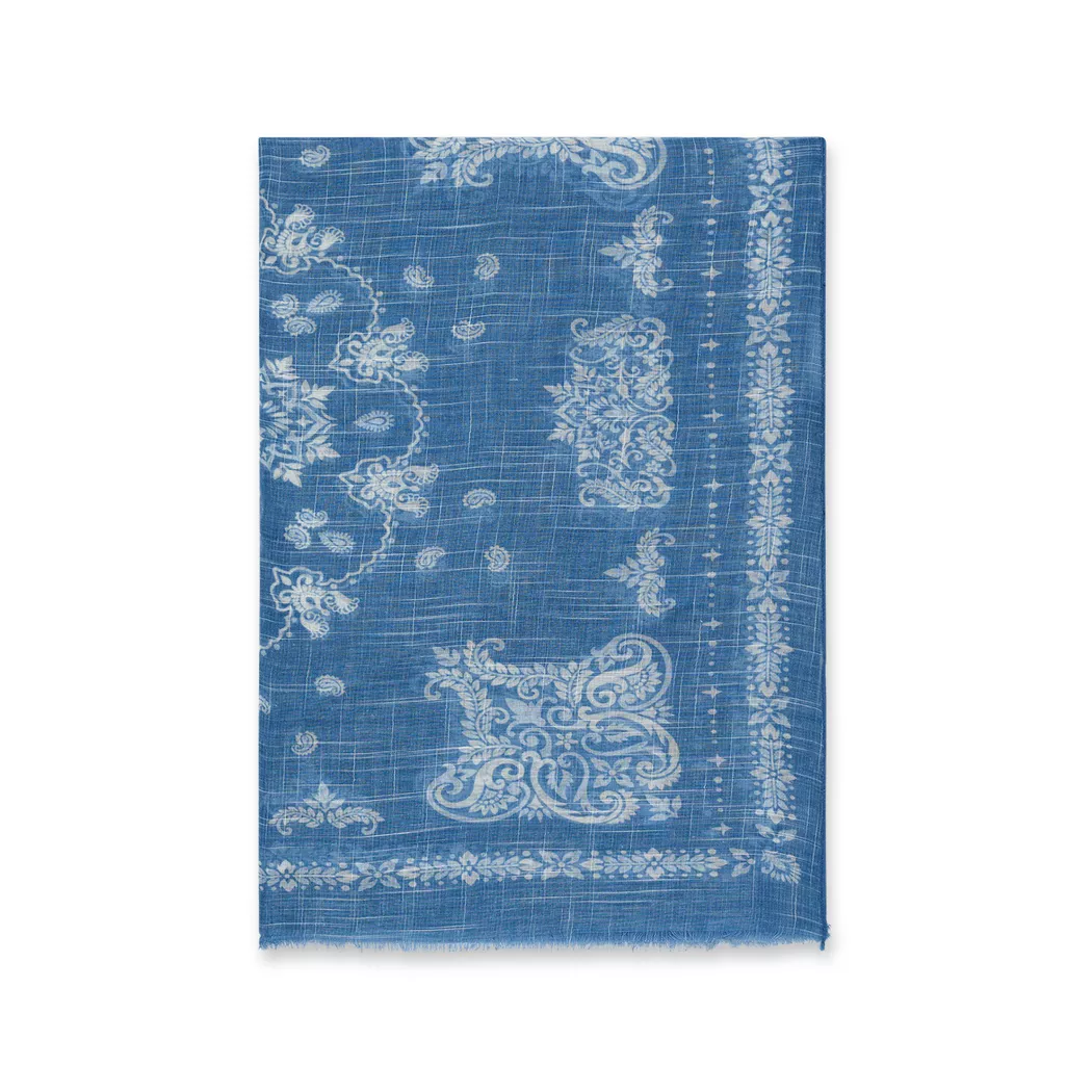 Caroll Printed Scarf Dark Blue Onesize