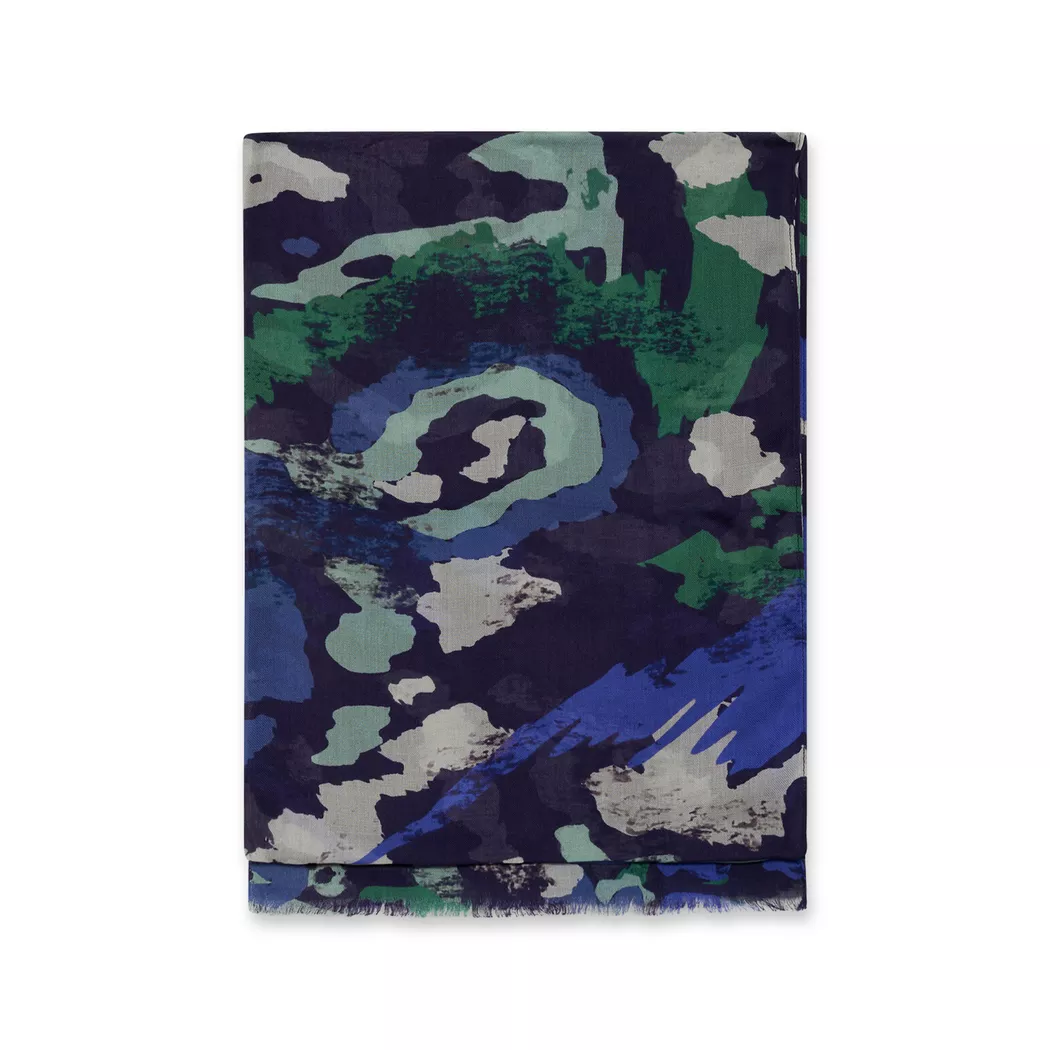 Caroll Foulard Imprimé Bleu Taille Unique 2