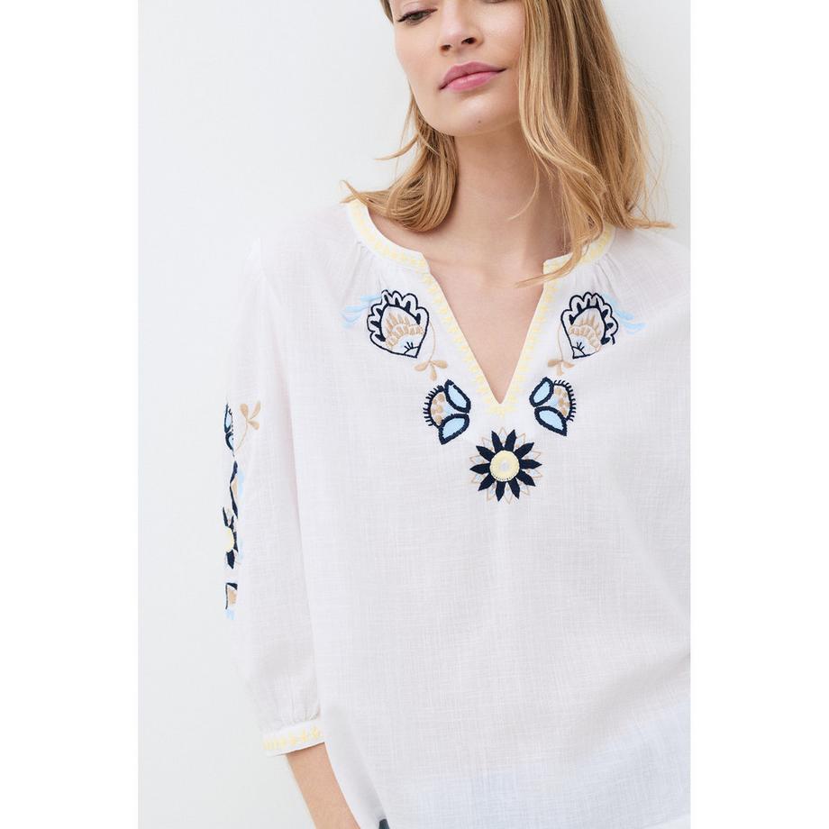 Caroll Chemisier brodé à col en V  
