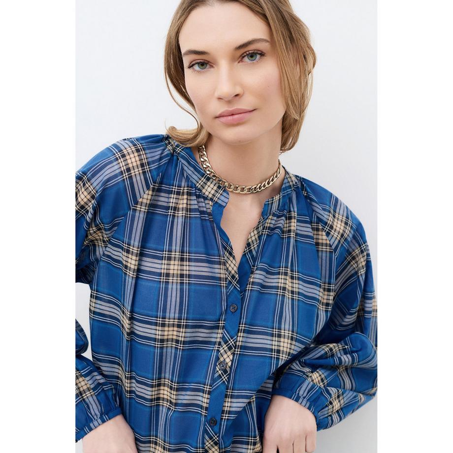 Caroll Chemisier à carreaux à manches longues  