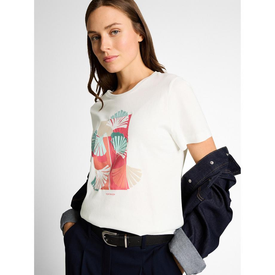 TOM TAILOR Kurzarm T-Shirt mit abstraktem Print  