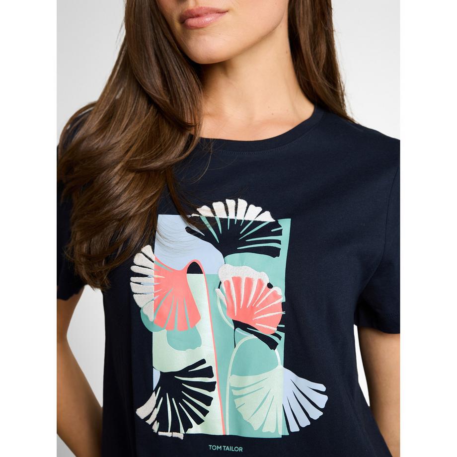 TOM TAILOR T-shirt à imprimé abstrait  