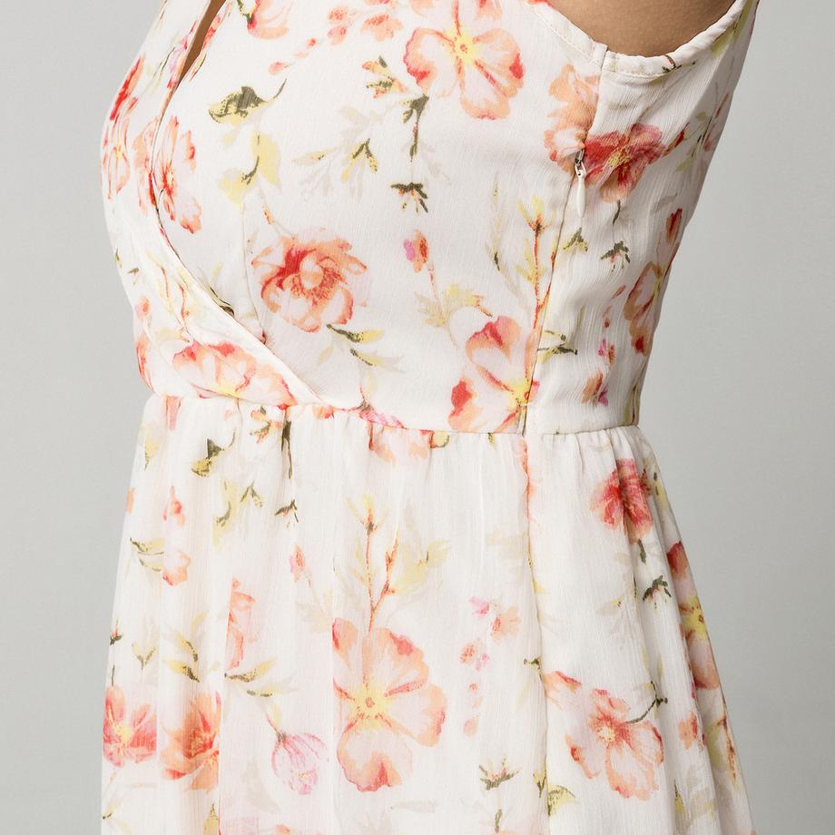 VILA Ärmelloses Kleid mit Blumenmuster  