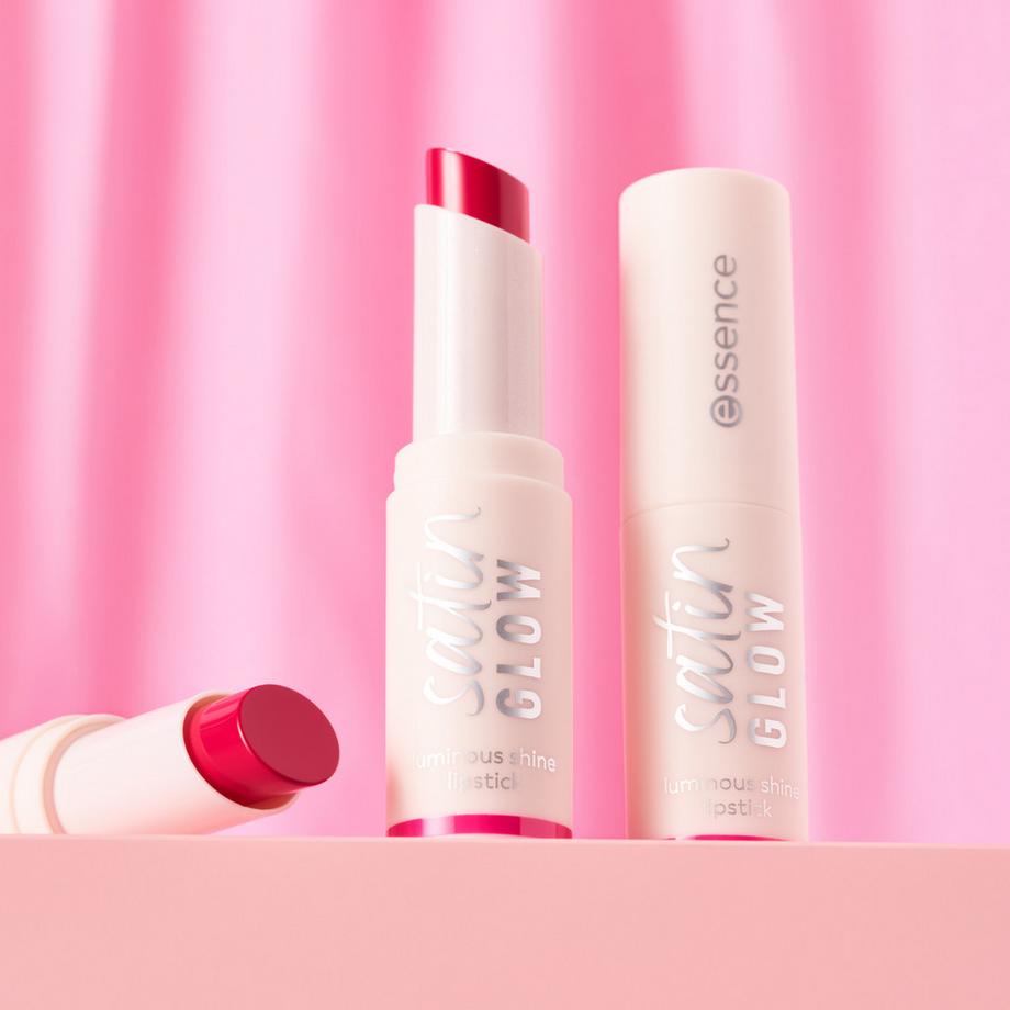 essence  satin GLOW luminous shine lipstick rouge à lèvres 