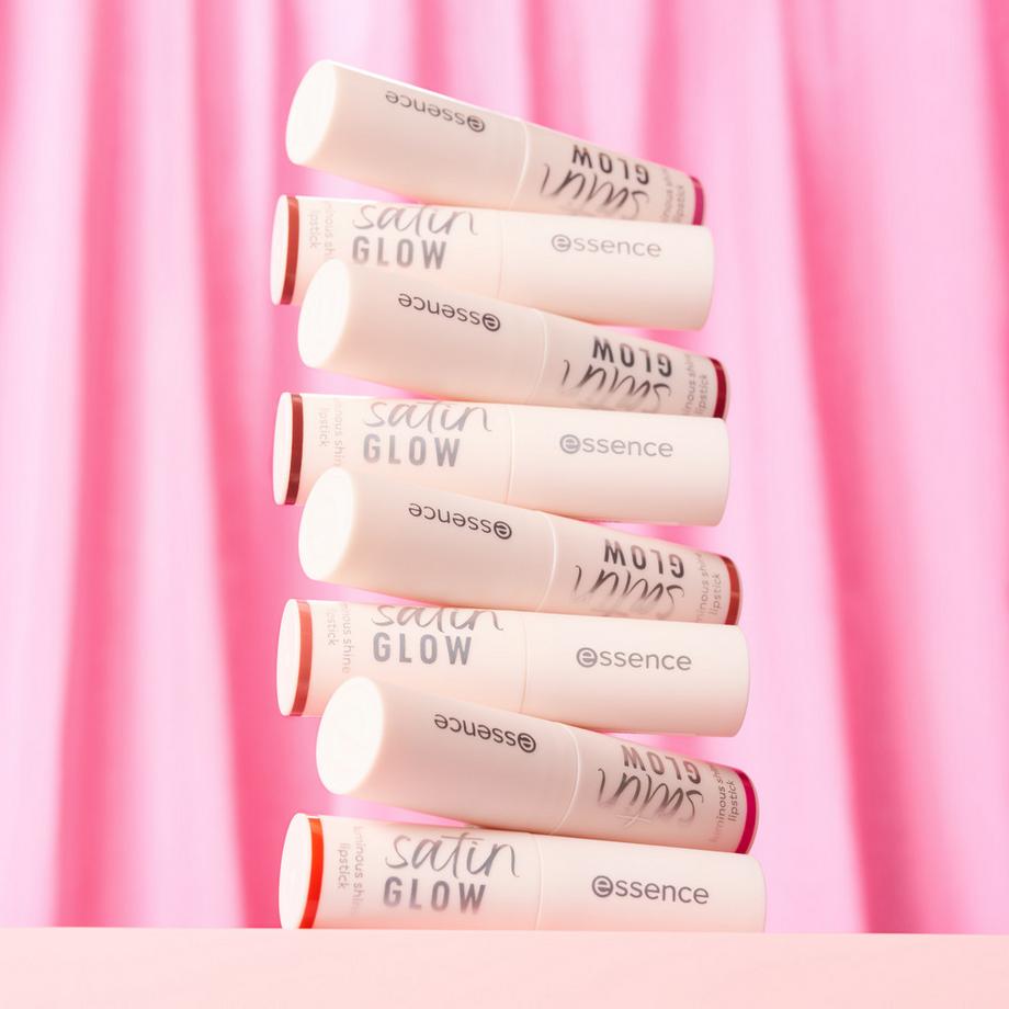 essence  satin GLOW luminous shine lipstick rouge à lèvres 