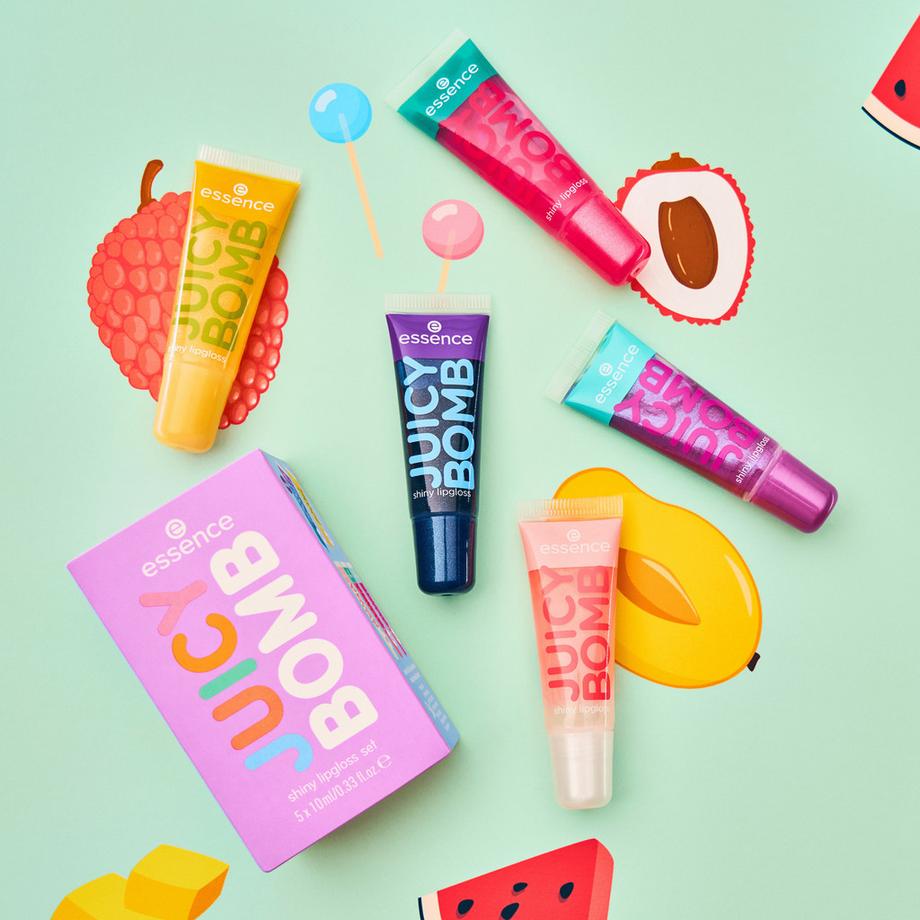 essence  JUICY BOMB lucidalabbra brillante 