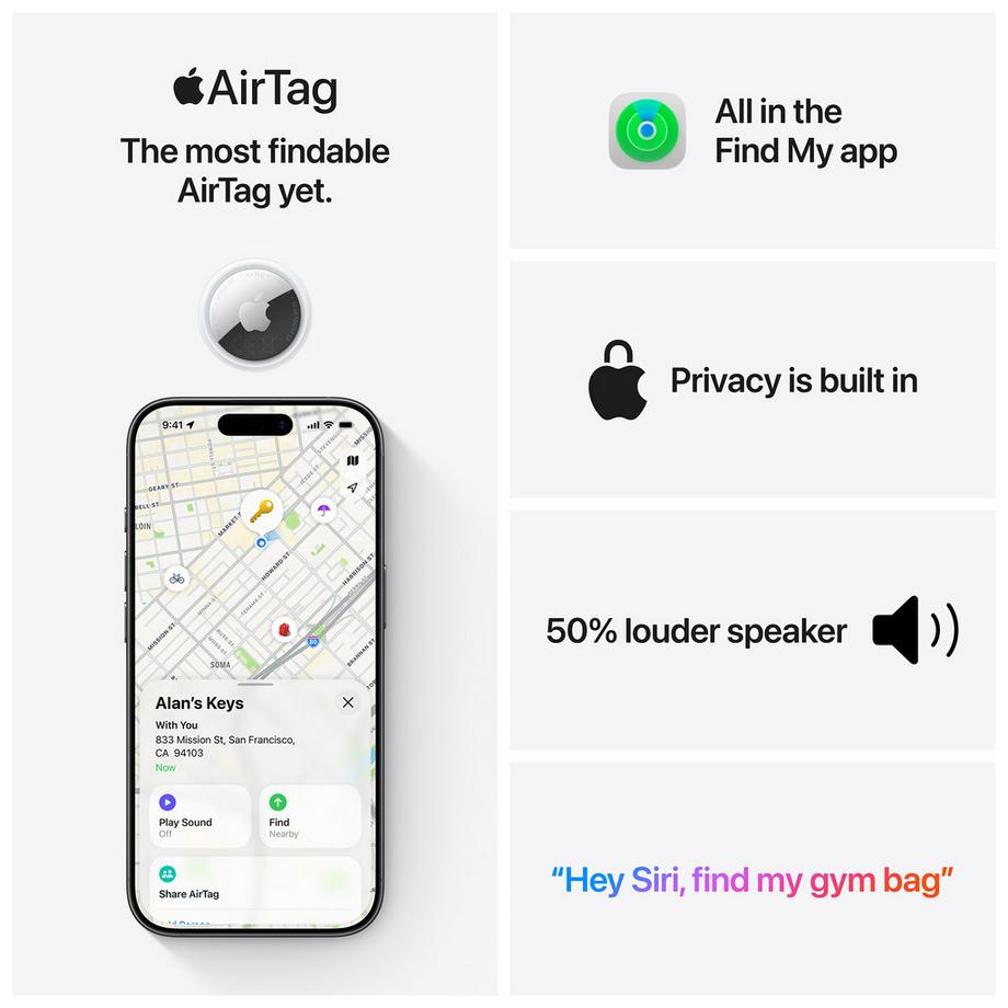 Apple Keyfinder AirTag (1 Pack) 