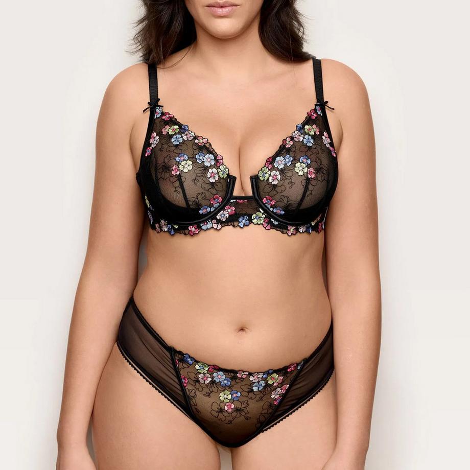Soutien-gorge balconnet, bretelles fixes