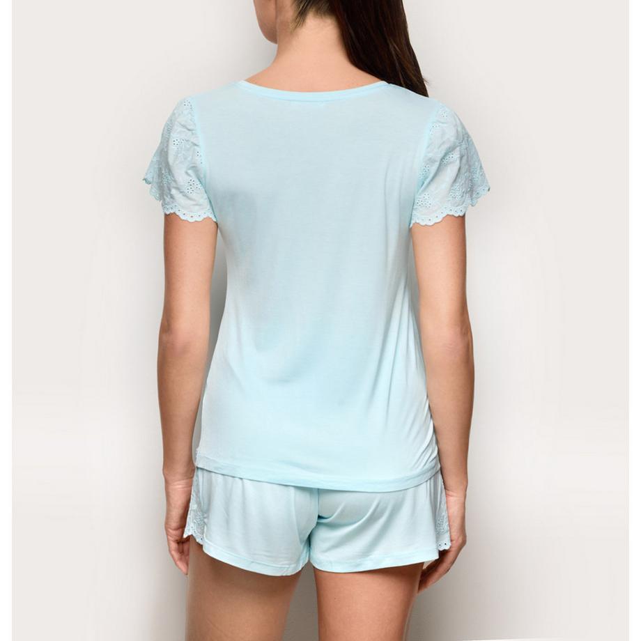 Yamamay Kurzarm Pyjama Set mit Lochstickerei  