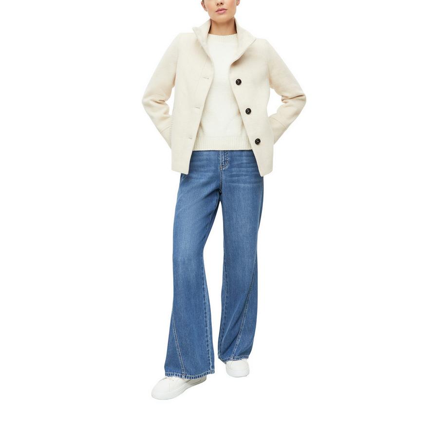 S. Oliver Red Label Veste crème à col montant et fermeture à boutons  