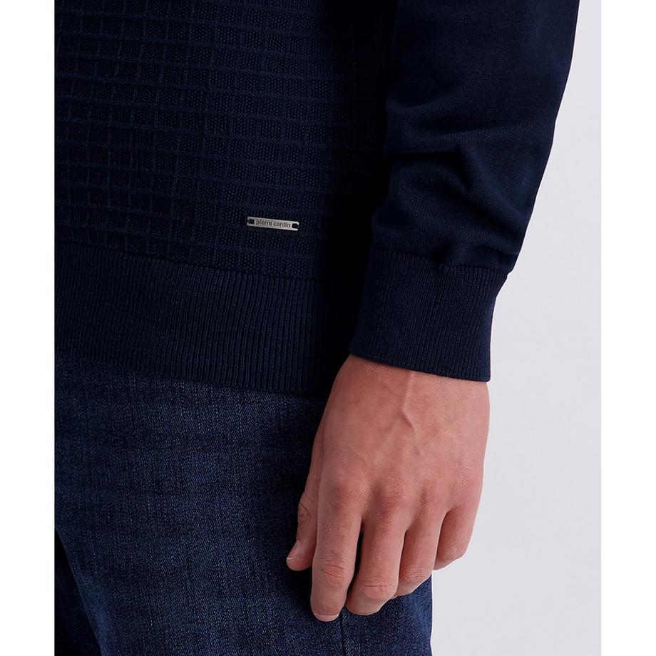 pierre cardin Maglione a maglia con mezza cerniera  