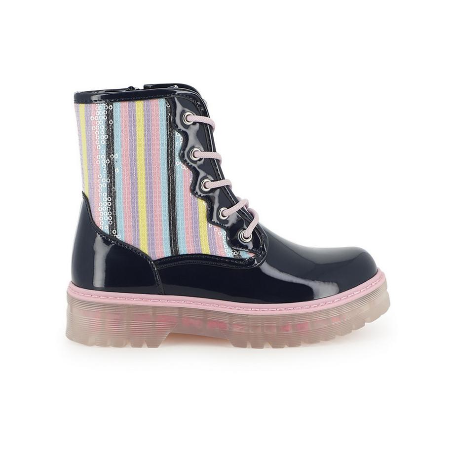 Billieblush Bottine de pluie avec rayure arc-en-ciel et panneau de paillettes  