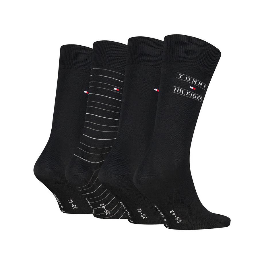TOMMY HILFIGER Calze Uomo 4P Confezione Regalo Tommy Stripe  