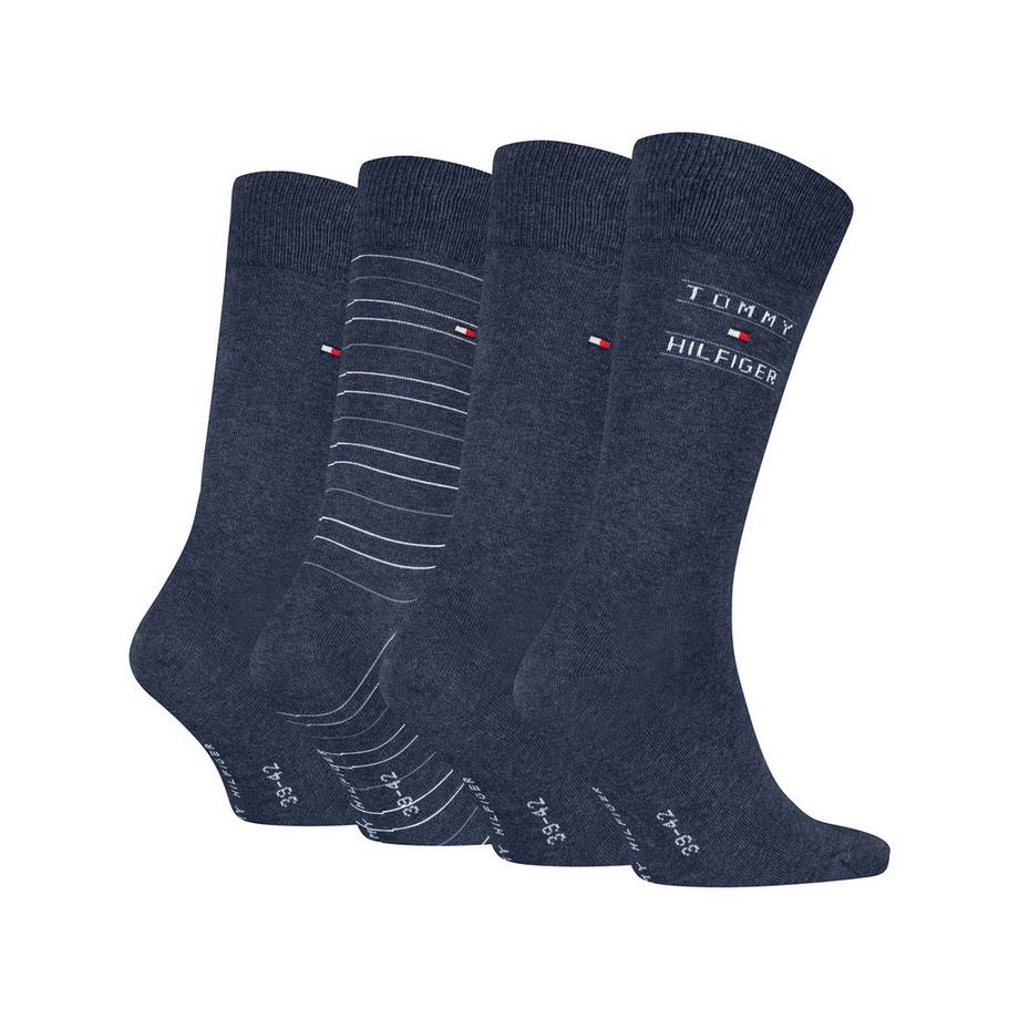 TOMMY HILFIGER Herrensocken 4P Geschenkbox Tommy Stripe  