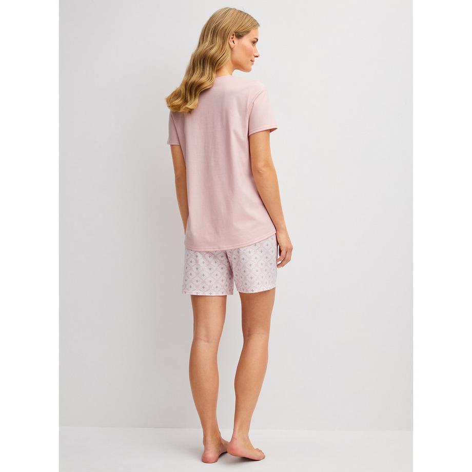 CALIDA GRAPHIC NIGHTS Haut à Manches Courtes Short Imprimé Ensemble Pyjama  
