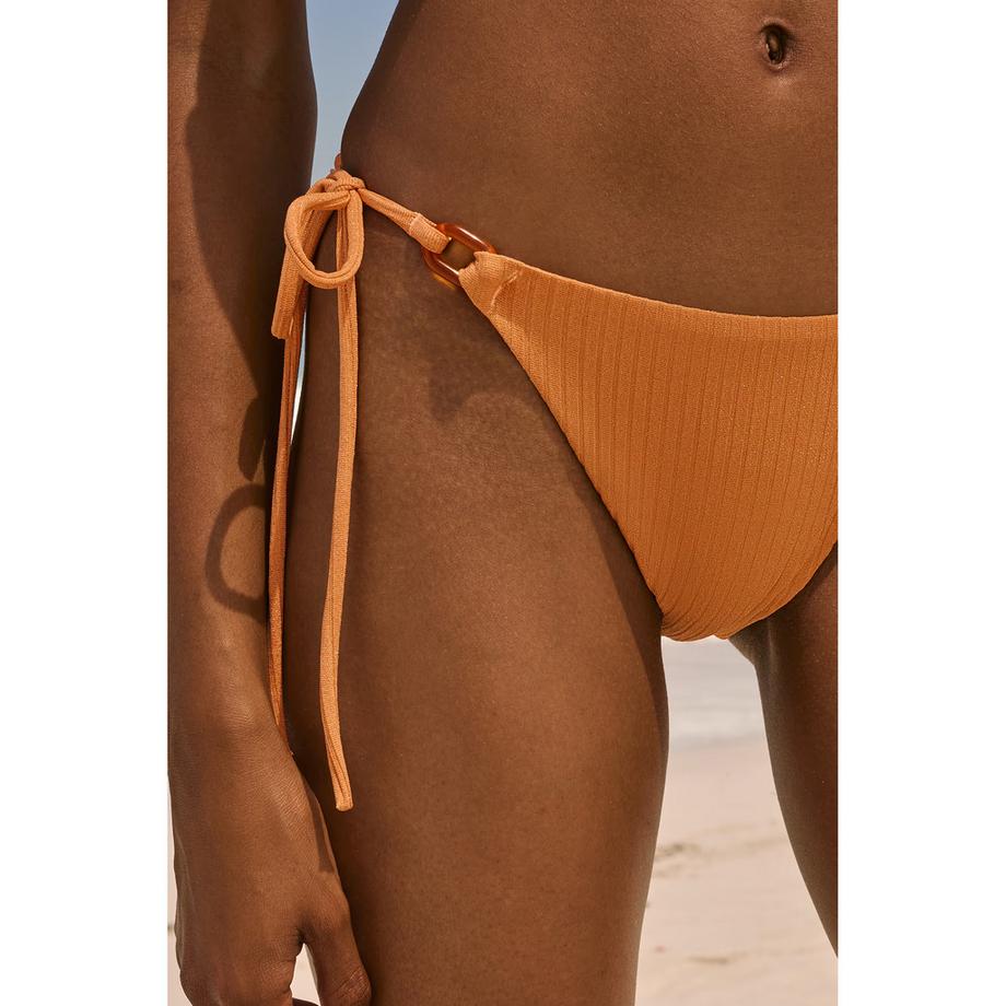 Etam Geripptes Bikini Unterteil mit seitlicher Bindung  