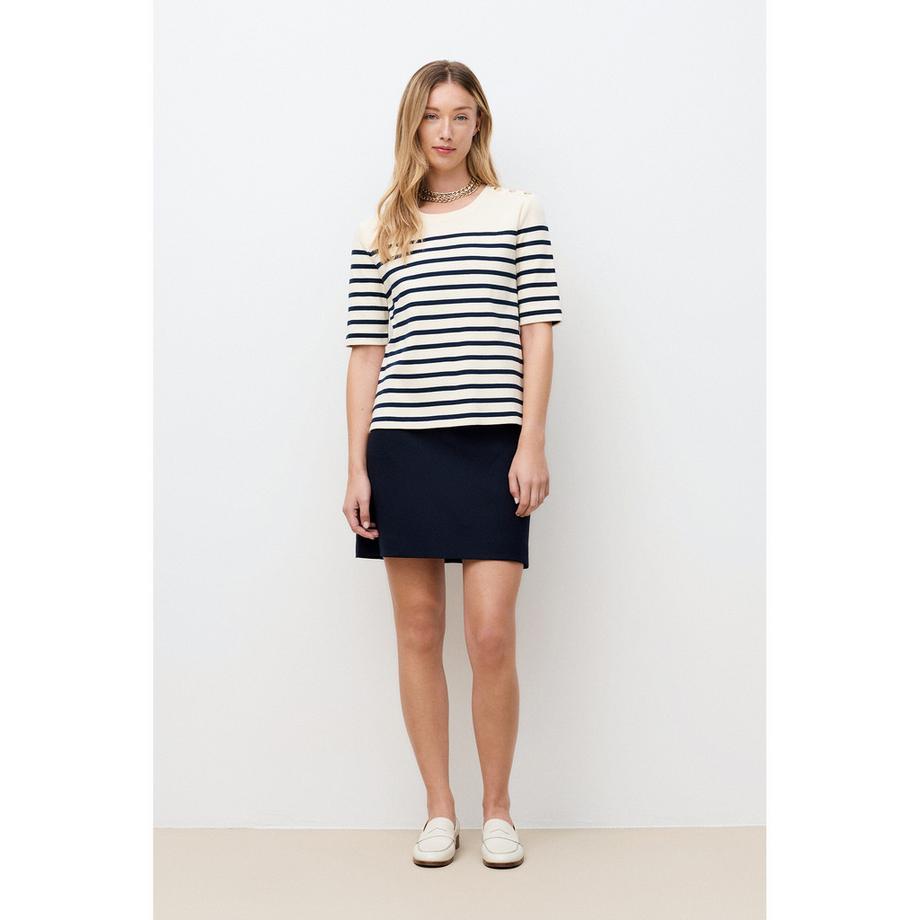 Caroll T-shirt Col Bateau Manches Courtes  