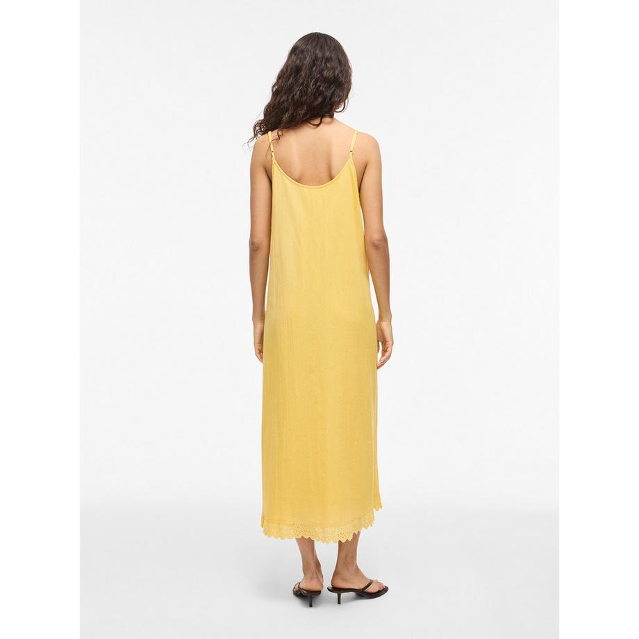 VILA Ärmelloses Midikleid mit Spitzenbesatz  