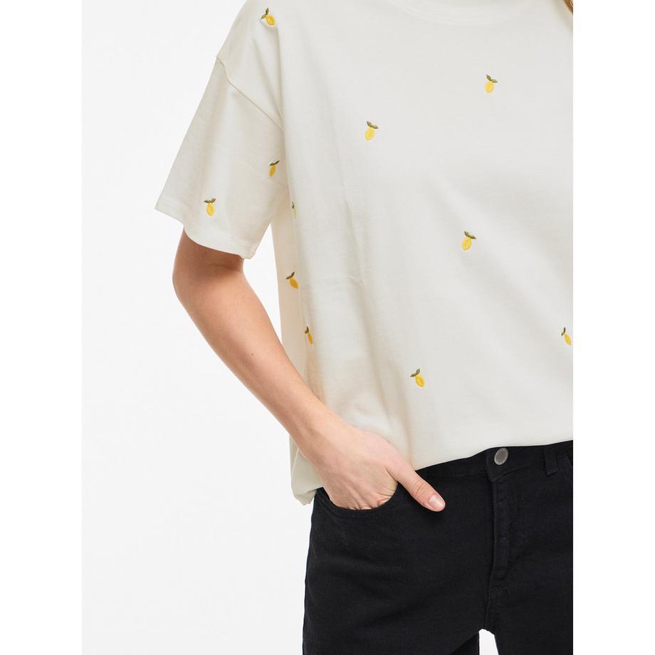 VILA T-Shirt Stampa Limone  