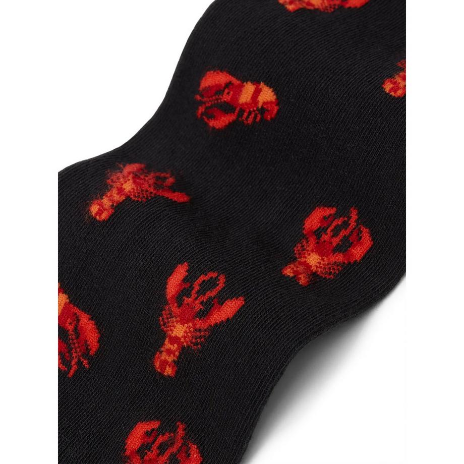 von Jungfeld 1er Hänger Lobster Ink Black Chaussettes Hauteur Mollet  