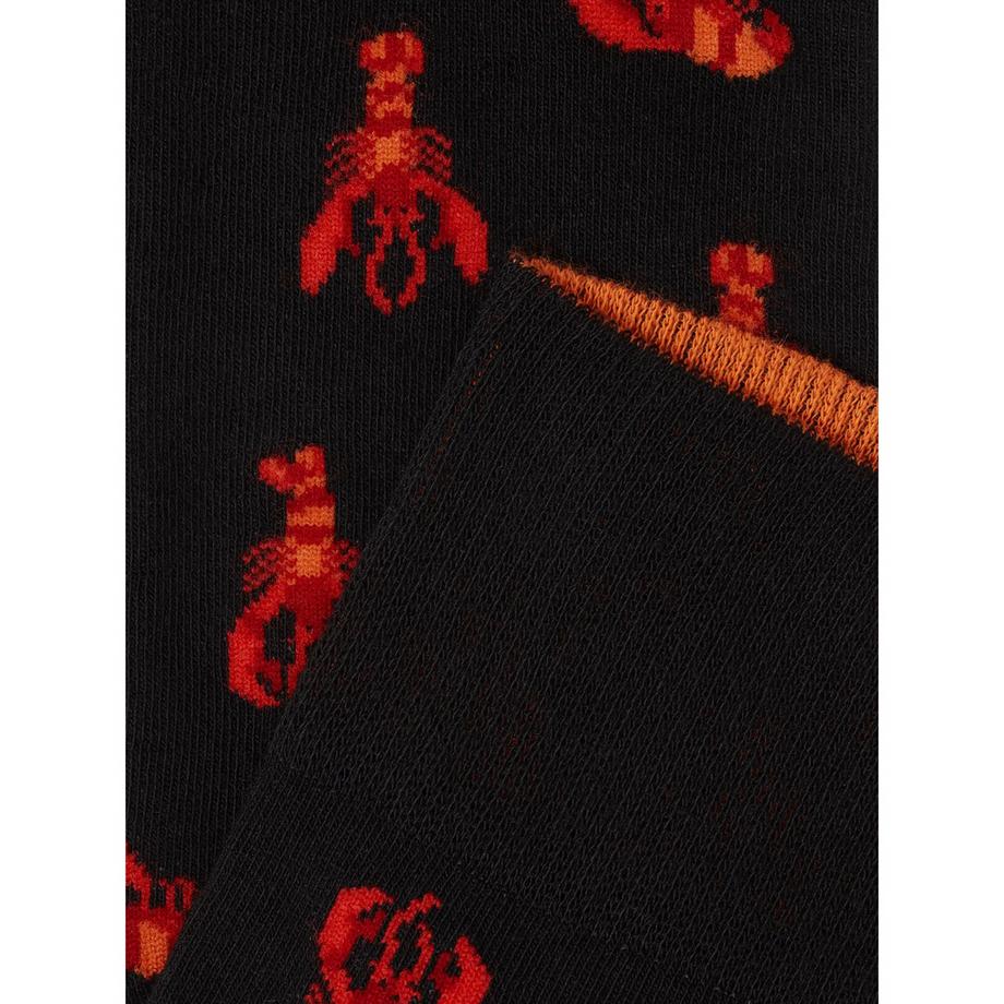 von Jungfeld 1er Hänger Lobster Ink Black Chaussettes Hauteur Mollet  