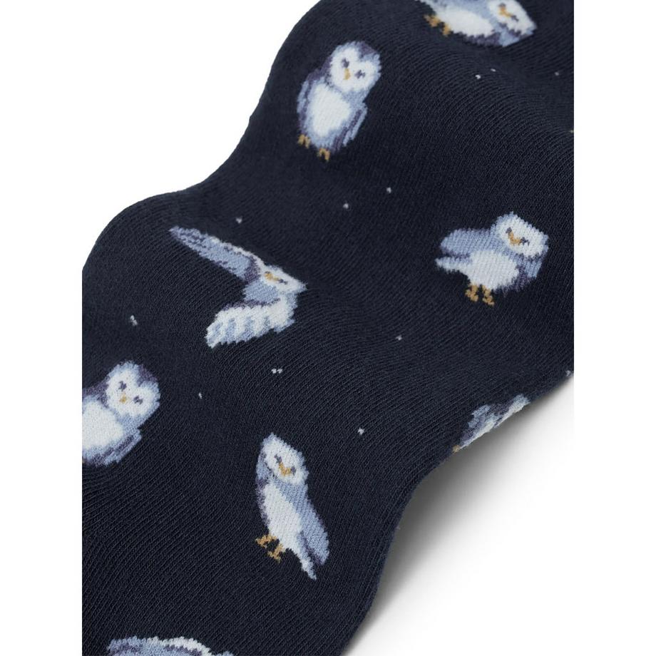 von Jungfeld Snow Owl Blue Space Blue Chaussettes hauteur mollet  