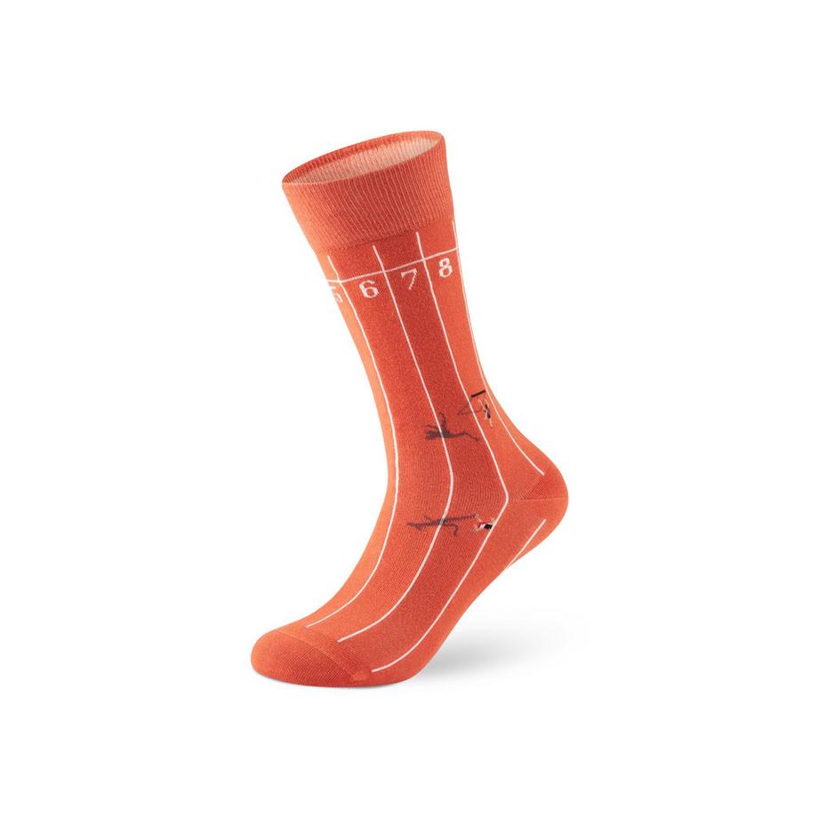 von Jungfeld Signature Icons I Track Burnt Orange Chaussettes Hauteur Mollet  