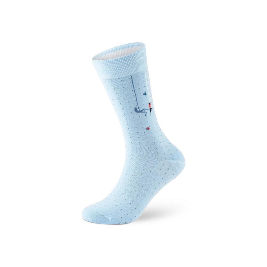 von Jungfeld Signature Icons I Boulder Powder Blue Chaussettes Hauteur Mollet  