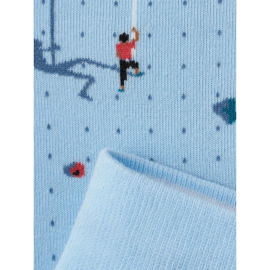 von Jungfeld Signature Icons I Boulder Powder Blue Chaussettes Hauteur Mollet  