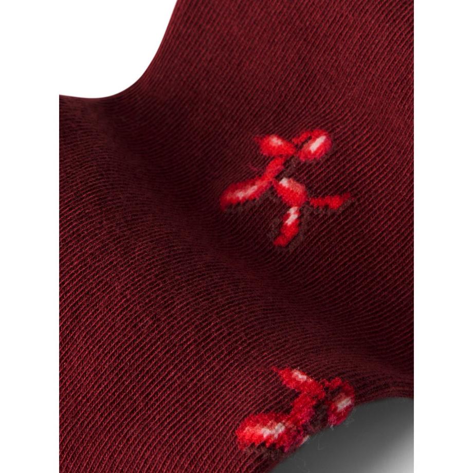 von Jungfeld Signature Icons II Dog Wine Red Chaussettes Hauteur Mollet  