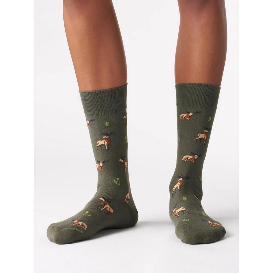von Jungfeld Chaussettes hauteur mollet Moose Uniform Green  