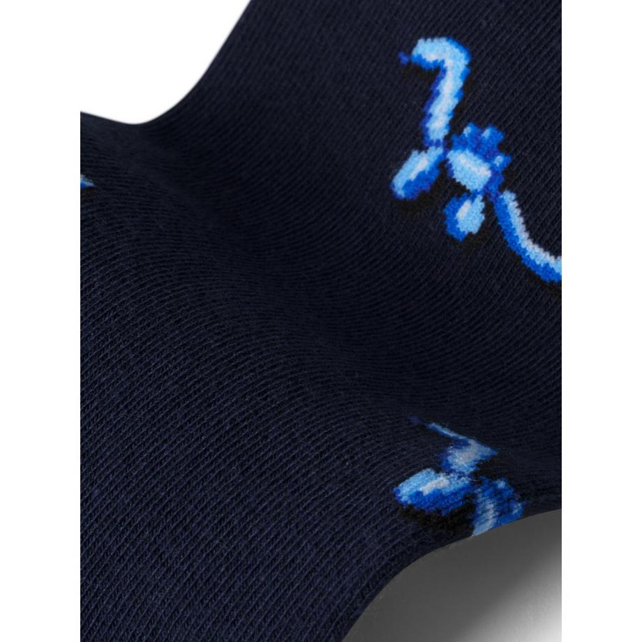 von Jungfeld Signature Icons II Dinosaur Obsidian Blue Chaussettes Hauteur Mollet  