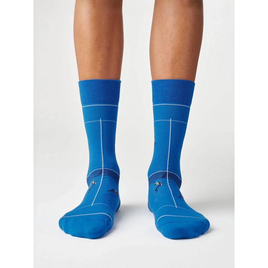 von Jungfeld Signature Icons I Padel Cobalt Blue Chaussettes Hauteur Mollet  