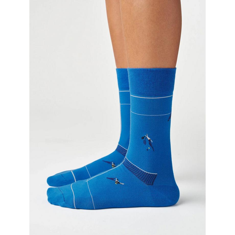 von Jungfeld Signature Icons I Padel Cobalt Blue Chaussettes Hauteur Mollet  