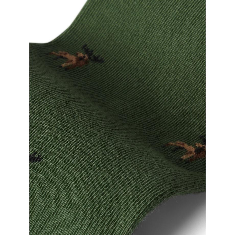von Jungfeld Signature Icons Mini A Mini Duck Deep Moss Chaussettes Hauteur Mollet  
