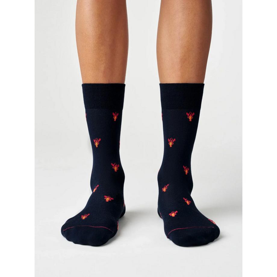 von Jungfeld Signature Icons Mini A Mini Lobster Ink Blue Chaussettes Hauteur Mollet  