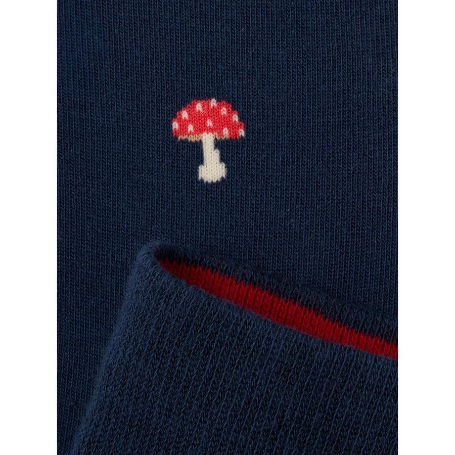von Jungfeld Signature Icons Mini A Mini Mushroom Teal Blue Chaussettes Hauteur Mollet  